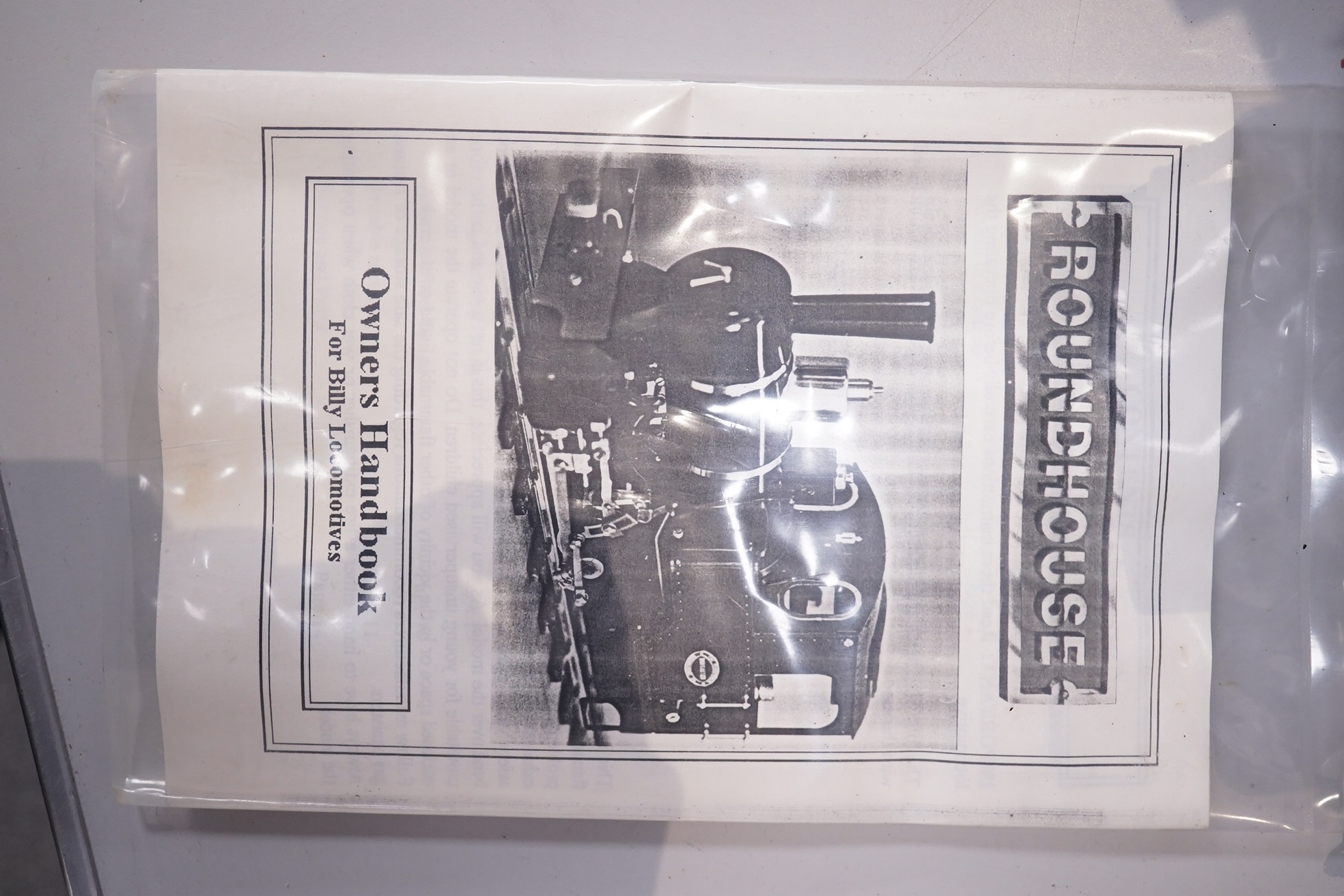 A Roundhouse 16mm scale live steam ‘Billy’, 0-4-0T gas fired locomotive set for 45mm track, with simplified Walschaerts type valve gear, in green livery, with owners handbook. Condition - good.